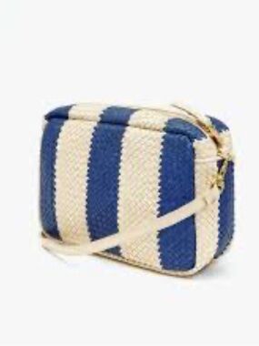 Clare V. Woven Racing Stripe Marisol in Indigo & Cream